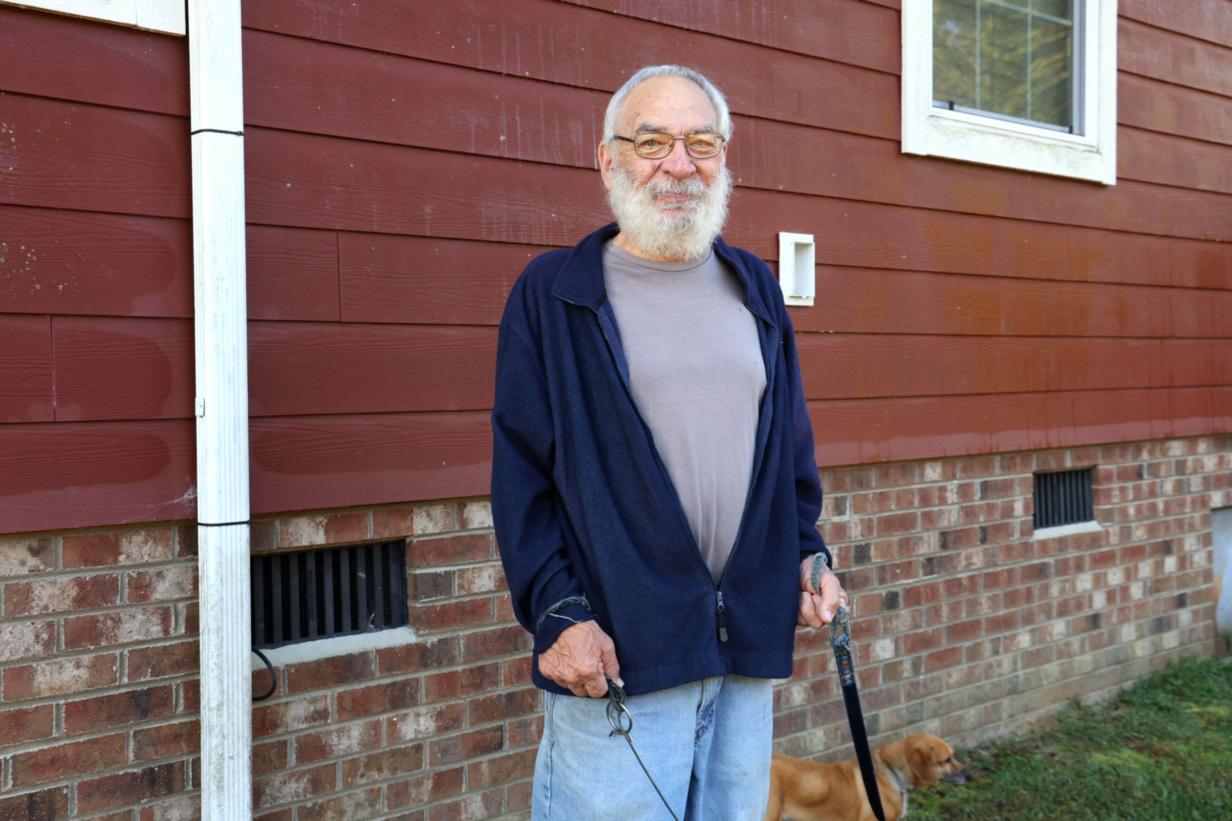 Veteran homeowner Ralph outside of his home