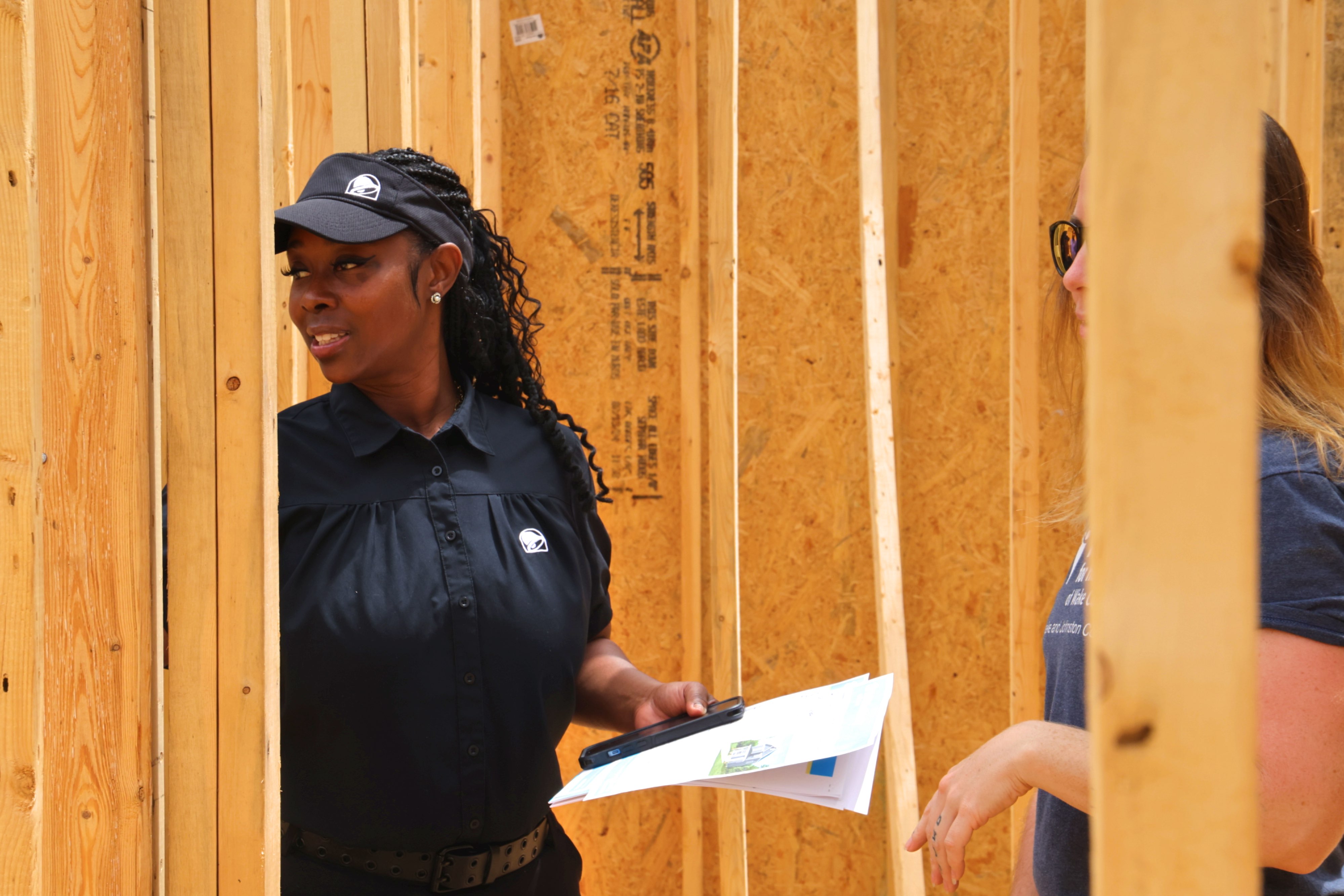 Ayofemi on the build site