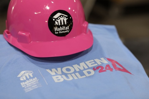Women Build shirt and hard hats